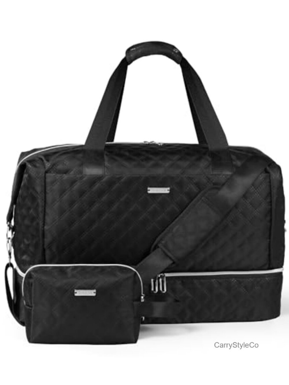 39L Travel Duffel Weekender Carry On Bag with Shoe & Wet Compartments